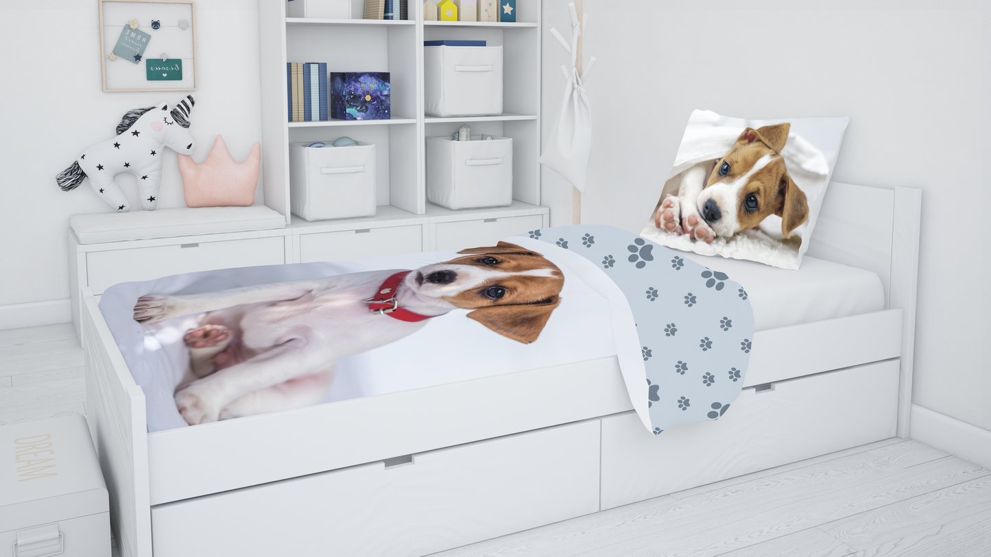 Hond Jack Russell Puppy dekbedovertrek 140x200 Duurzaam Katoen