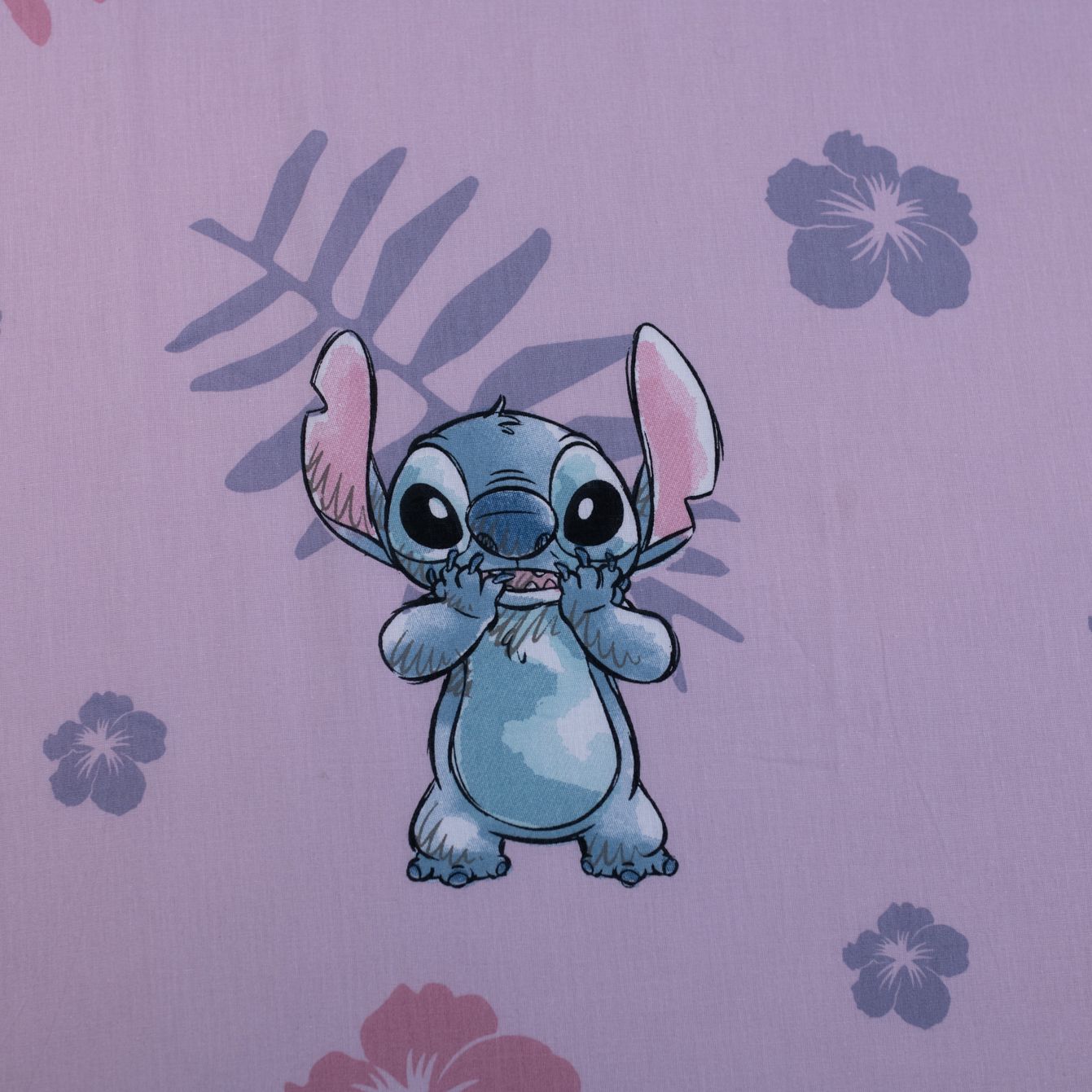 Lilo en Stitch Hoeslaken 90x200 Duurzaam Katoen Roze