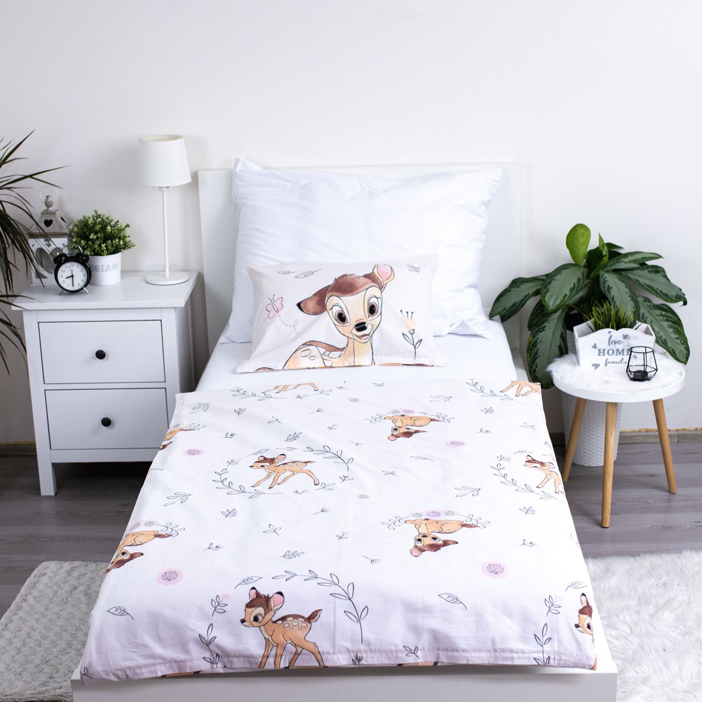 Disney Bambi Beige Dekbedovertrek 100x135 Duurzaam 2in1 Katoen
