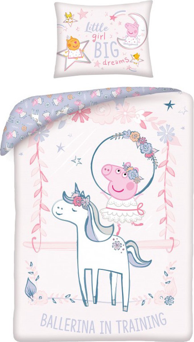 Peppa Pig Junior Dekbedovertrek 100x135cm Duurzaam Katoen