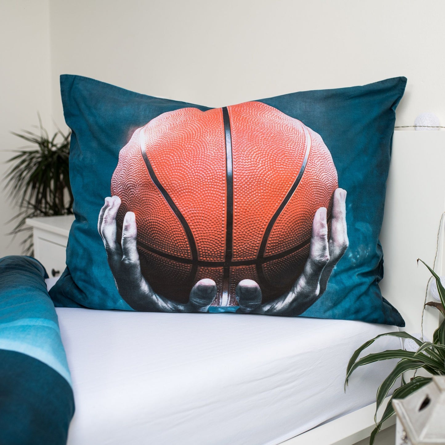 Basketbal Dekbedovertrek 140x200 Katoen 2in1