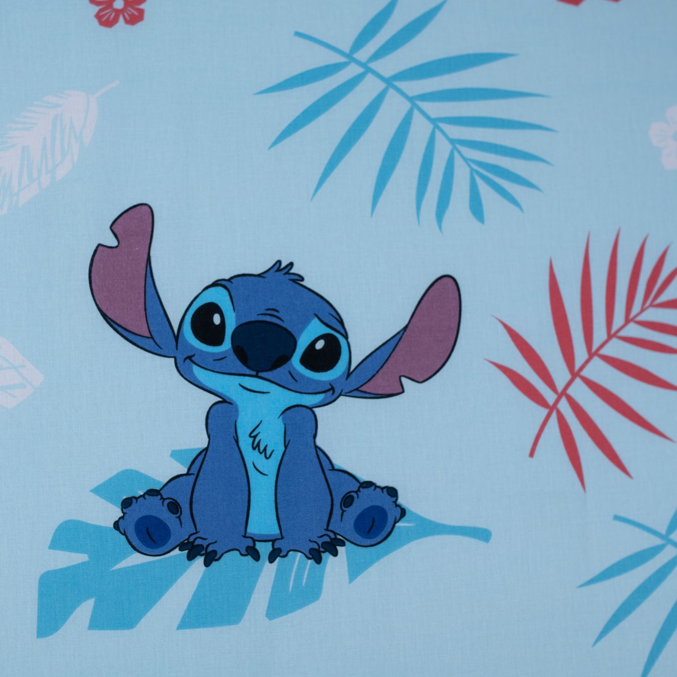 Lilo en Stitch Hoeslaken 90x200 Duurzaam Katoen Blauw