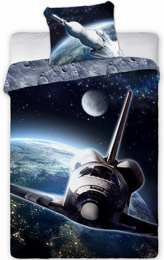 Astronaut Dekbedovertrek Ruimtevaart 140x200 cm 2in1 Katoen Duurzaam