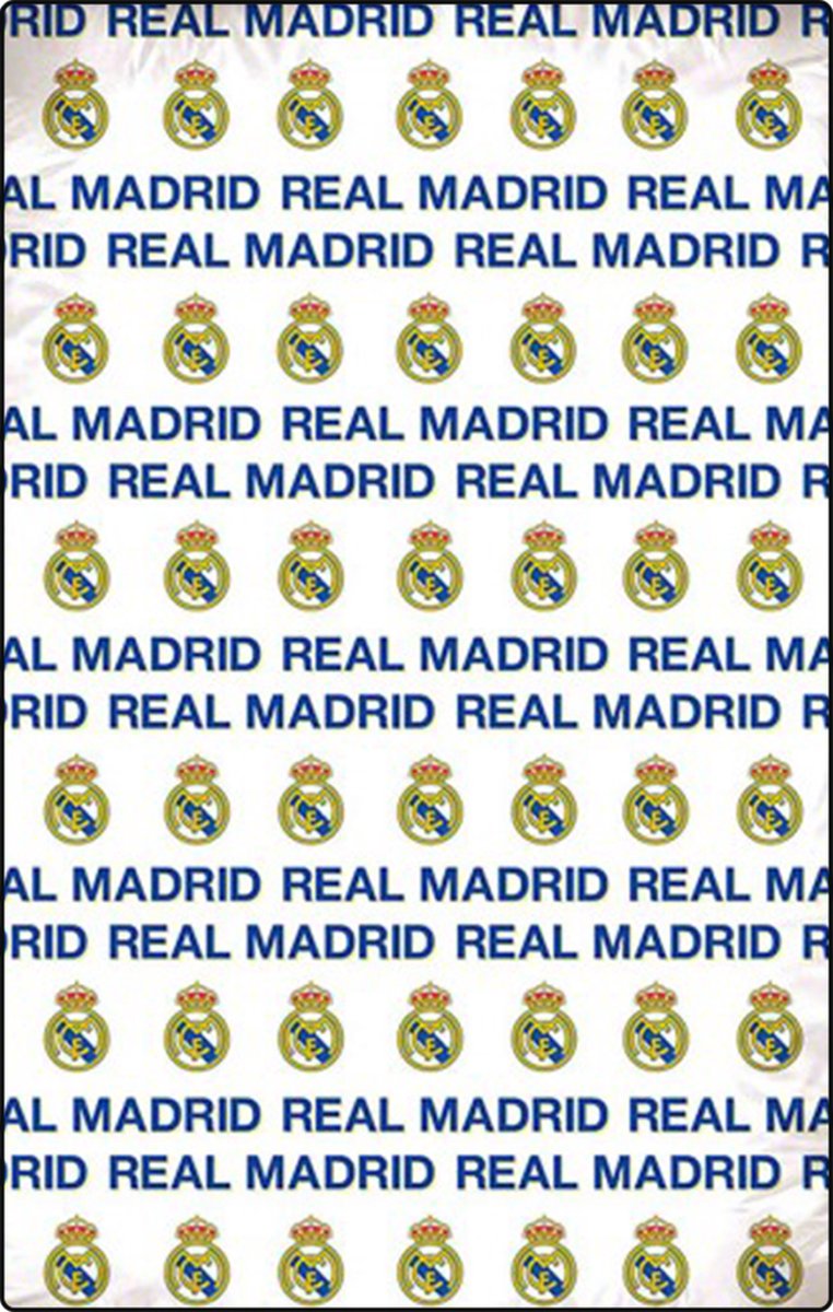 Real Madrid Hoeslaken Logo - Eenpersoons - 90 x 200 cm - Katoen
