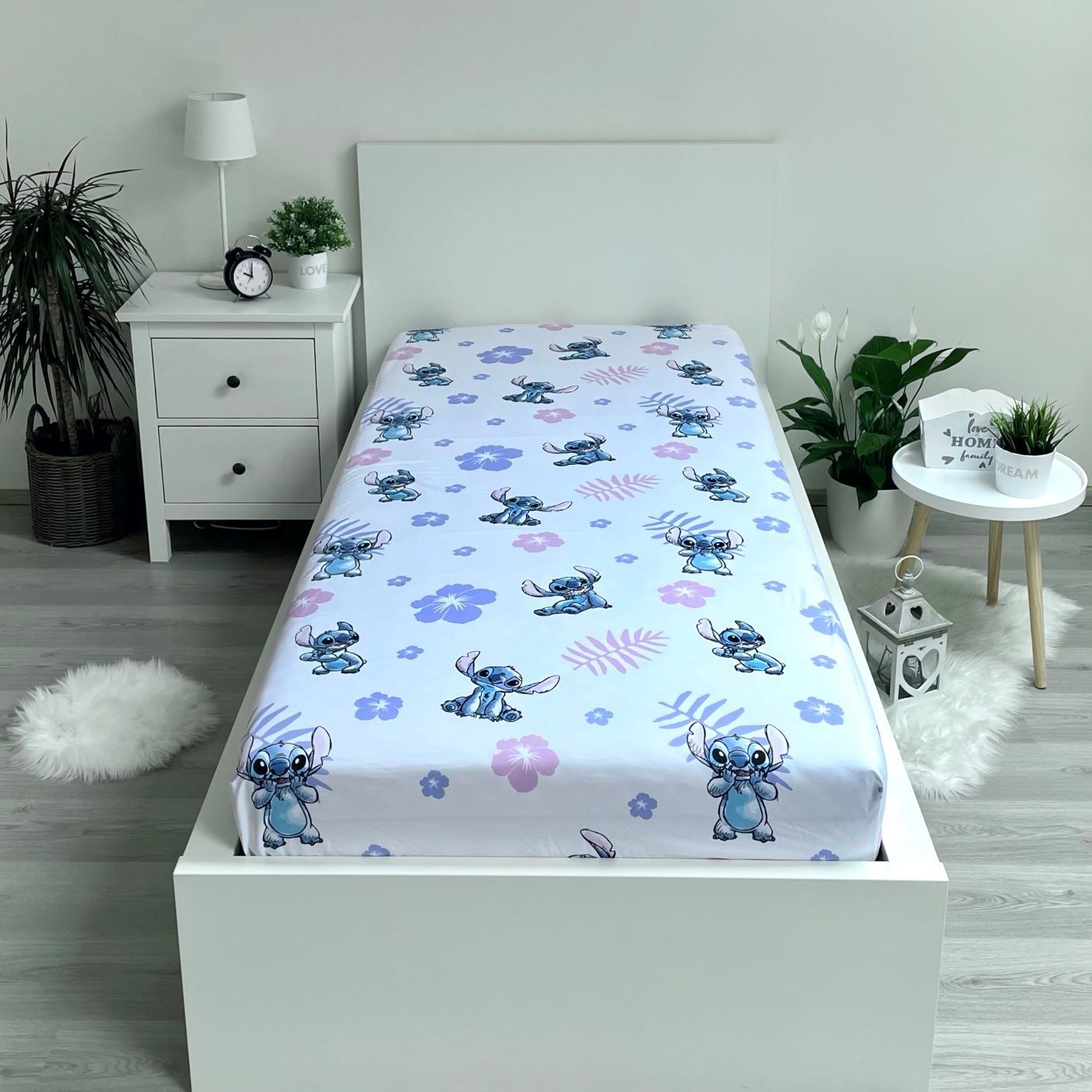 Lilo Stitch Hoeslaken 90x200 Duurzaam Katoen