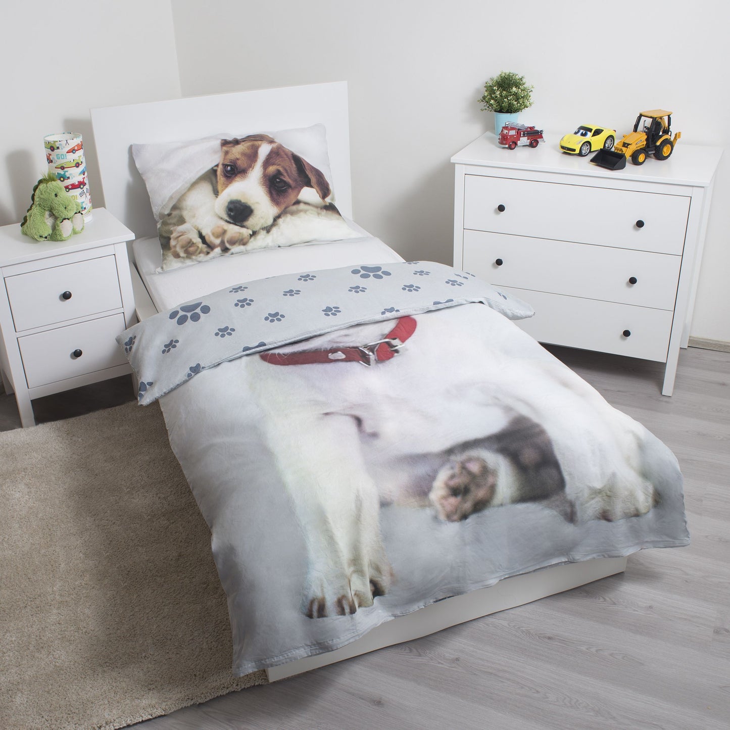 Hond Jack Russell Puppy dekbedovertrek 140x200 Duurzaam Katoen