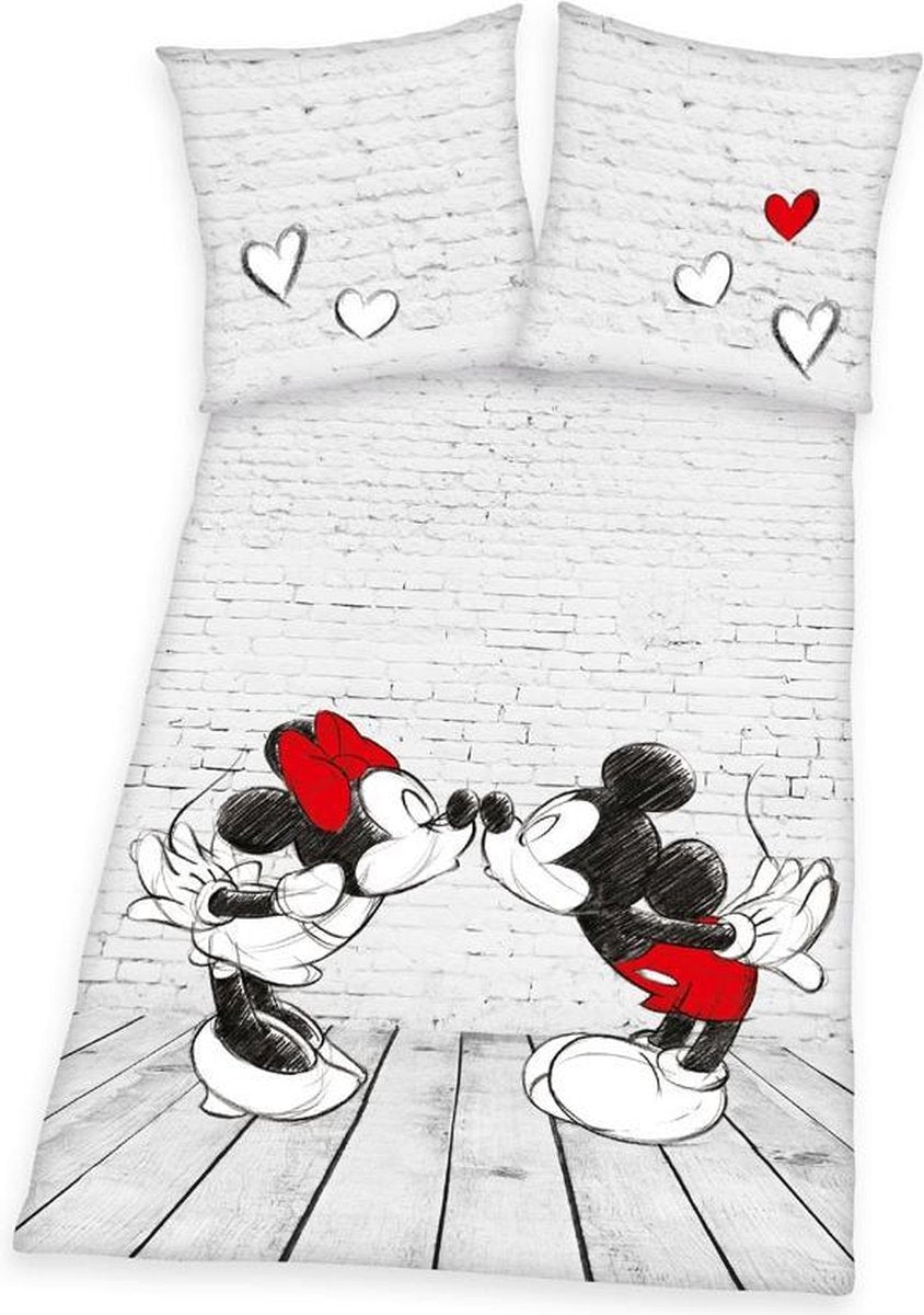 Mickey Minnie Mouse Dekbedovertrek 140x200 2in1 Duurzaam New York