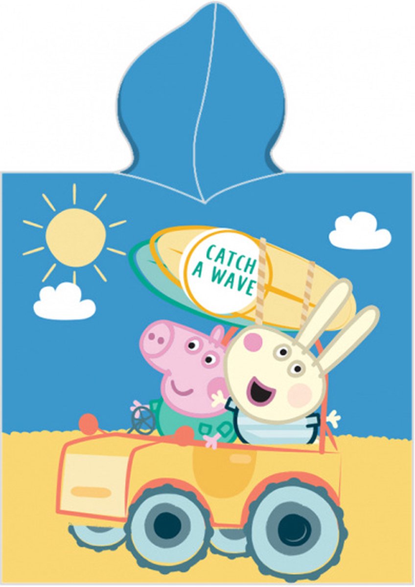 Peppa Pig Poncho 50x115 Katoen Duurzaam 2in1