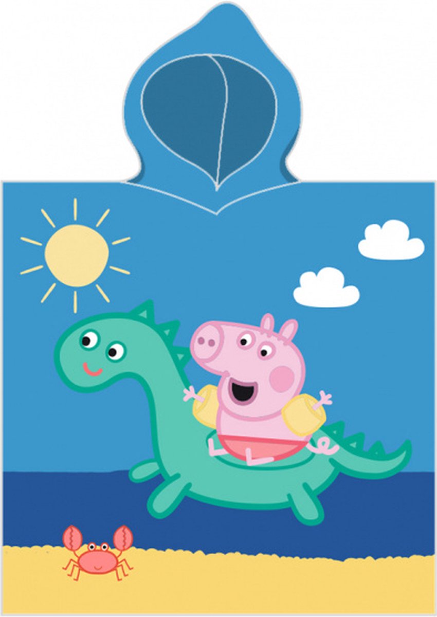 Peppa Pig Poncho 50x115 Katoen Duurzaam 2in1