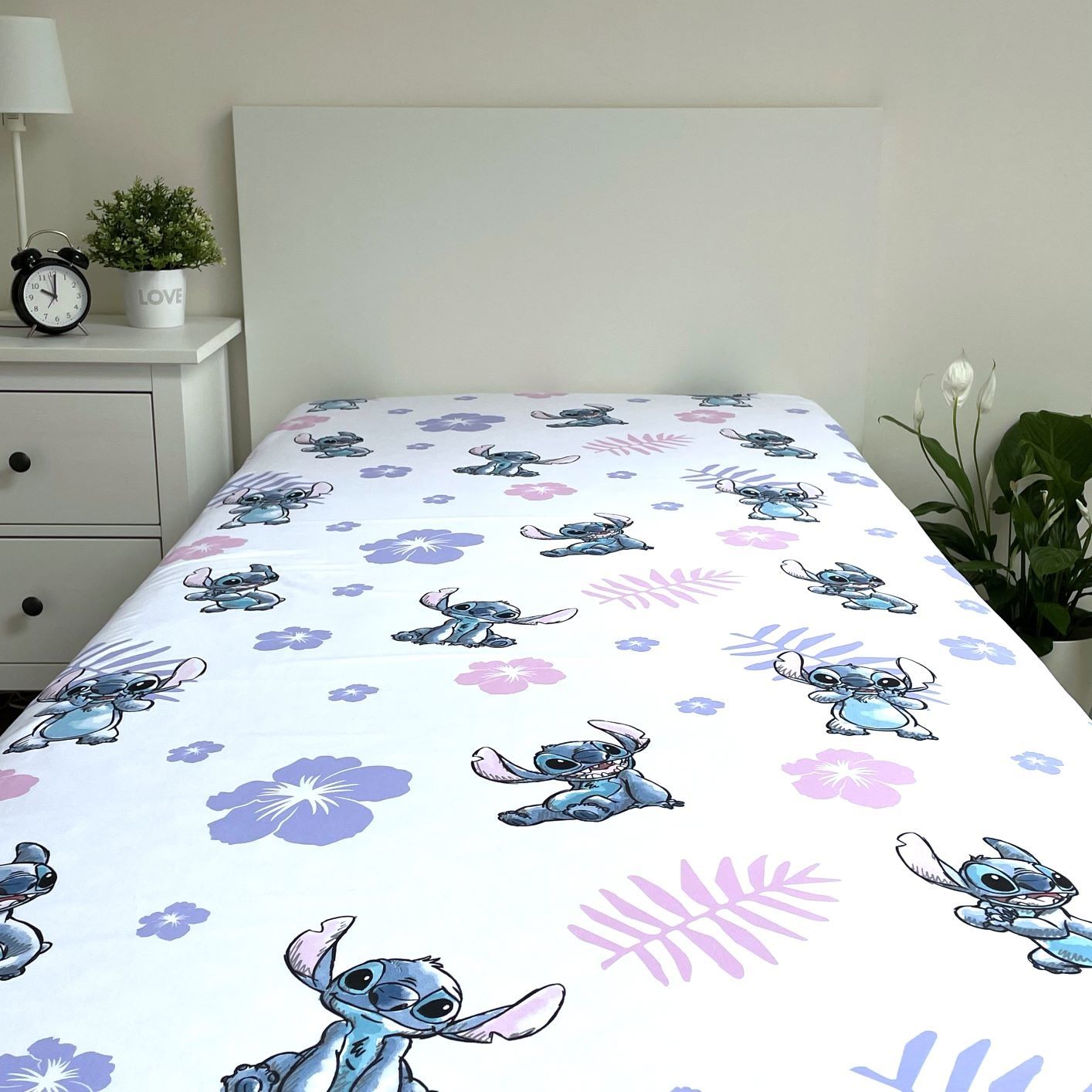 Lilo Stitch Hoeslaken 90x200 Duurzaam Katoen