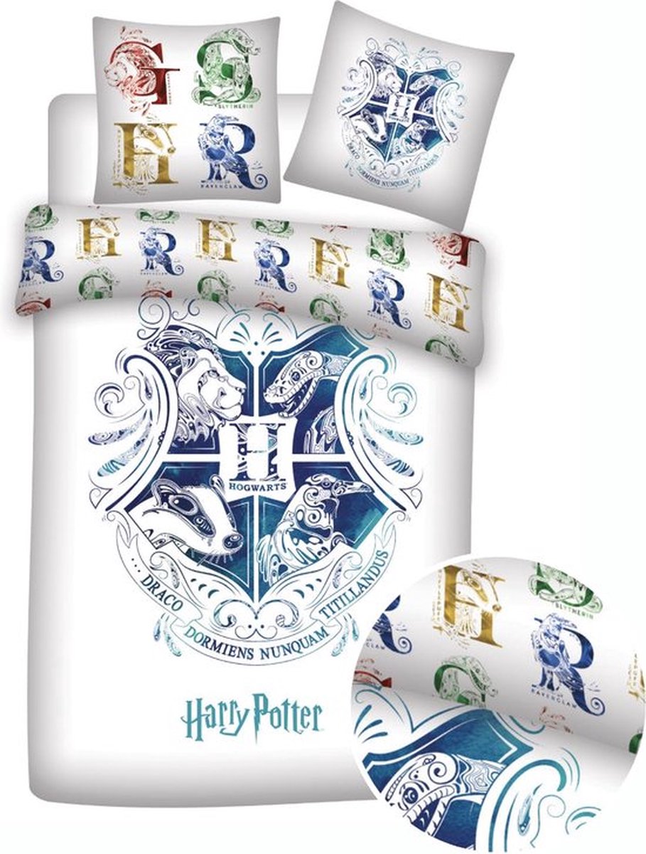 Harry Potter Dekbedovertrek Eenpersoons 140x200 Duurzaam Katoen