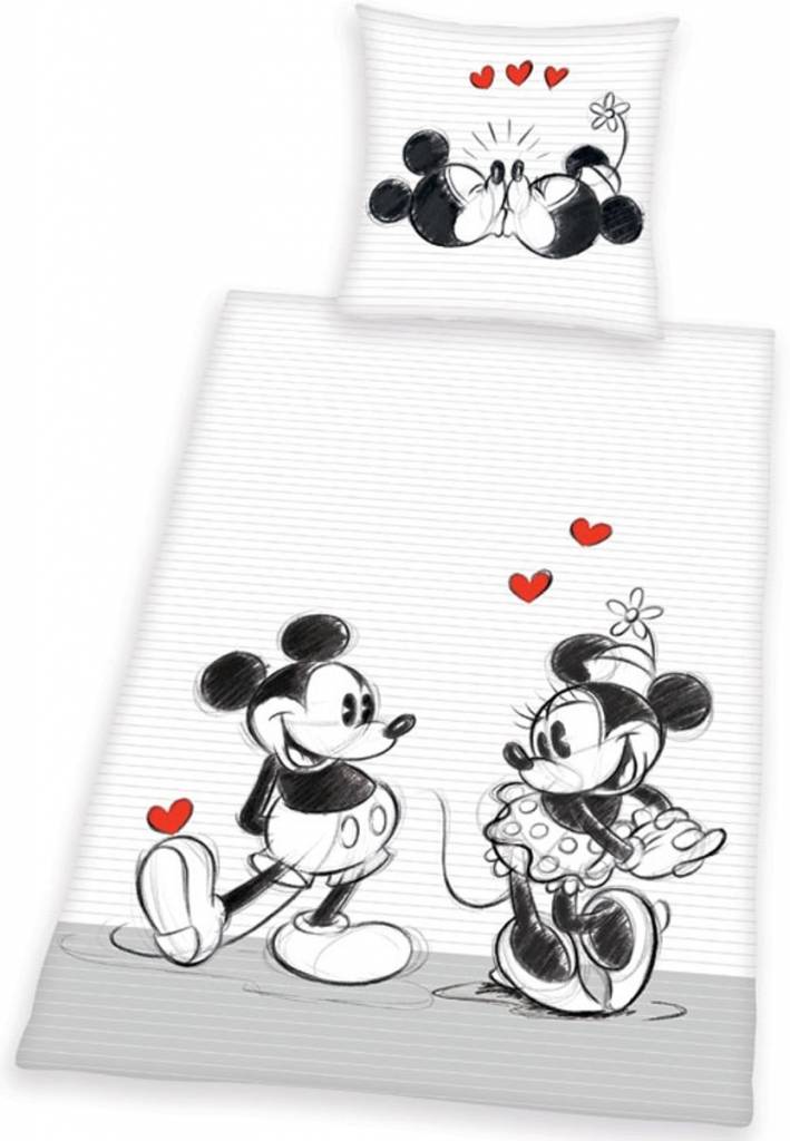 Mickey Minnie Mouse Dekbedovertrek in Love