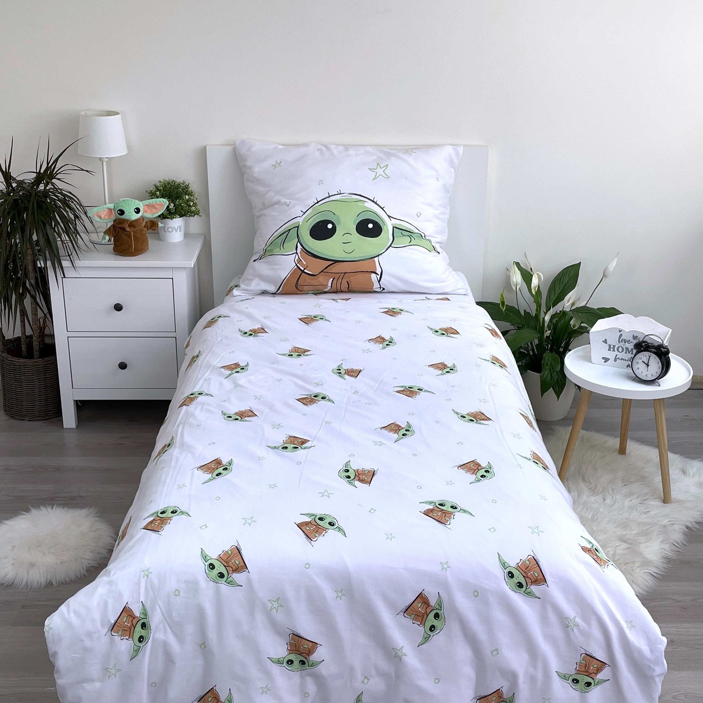 Star Wars Dekbedovertrek 140x200 Duurzaam Katoen 2in1 Baby Yoda