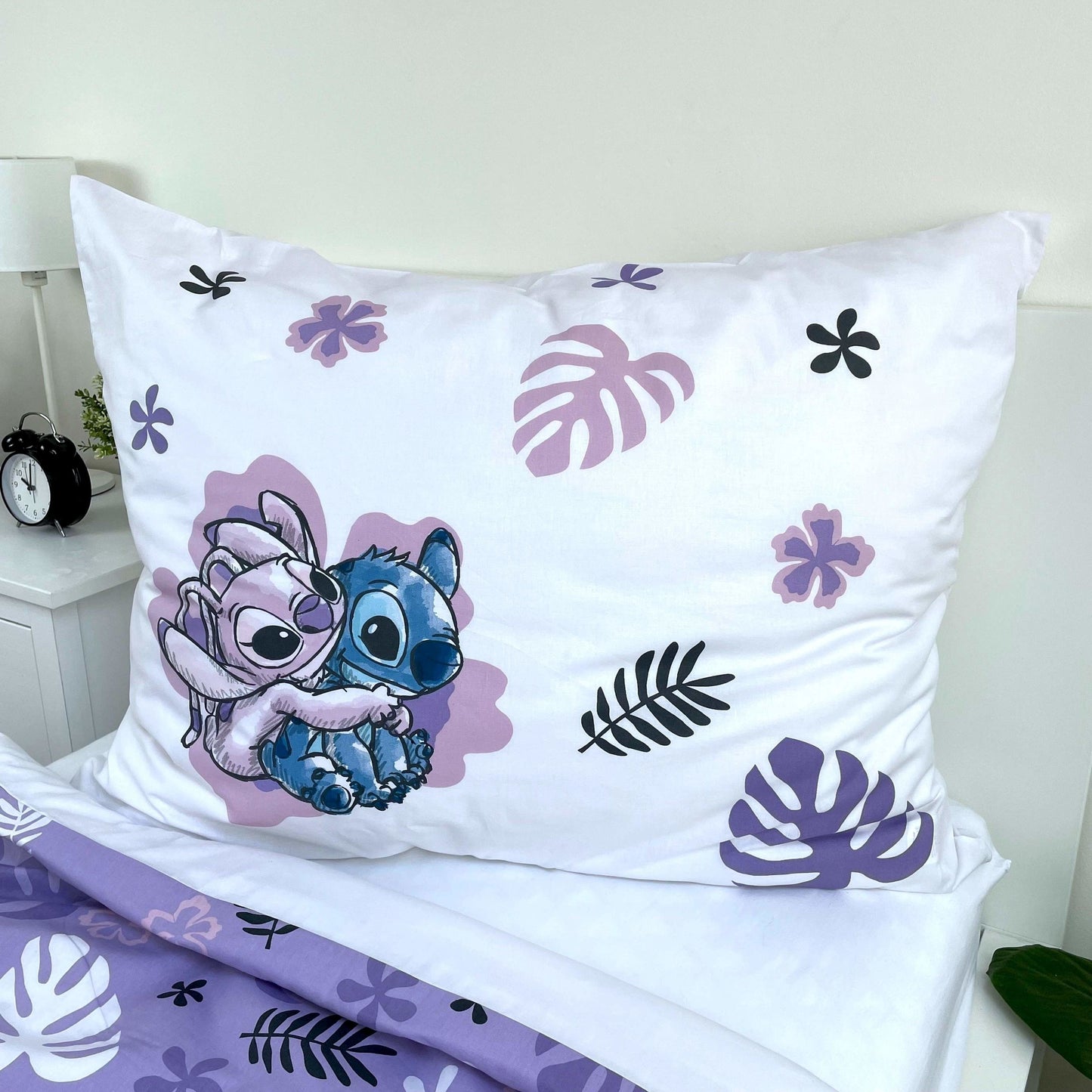 Disney Lilo Stitch Eenpersoons Dekbedovertrek 140x200 cm Katoen 2in1 Duurzaam