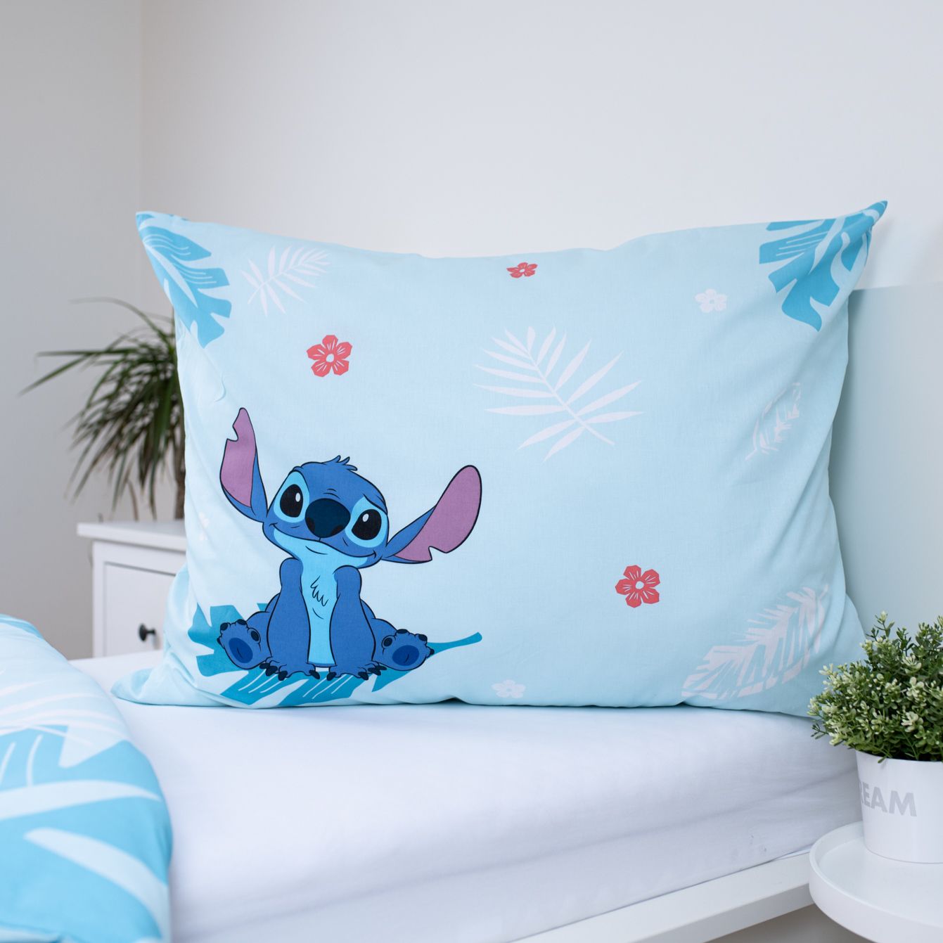 Disney Lilo Stitch Eenpersoons Dekbedovertrek 140x200 cm Katoen 2in1 Duurzaam