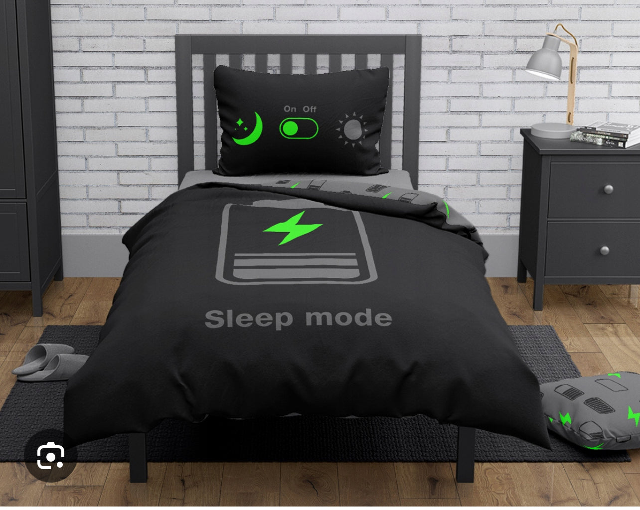 Game Sleep Mode Dekbedovertrek 140x200 GLOW in the Dark Duurzaam Katoen