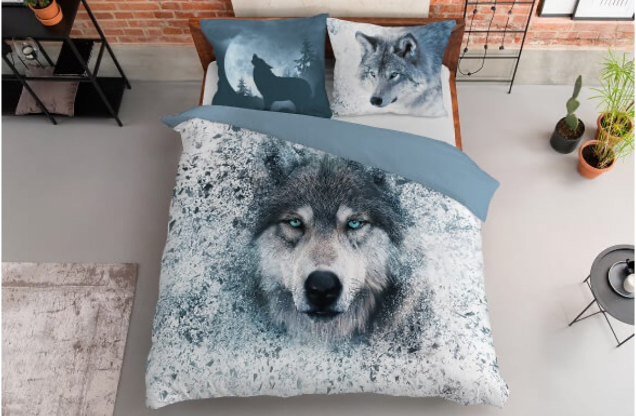 WOLF Dekbedovertrek Tweepersoons 220x200 Duurzaam Katoen 3D