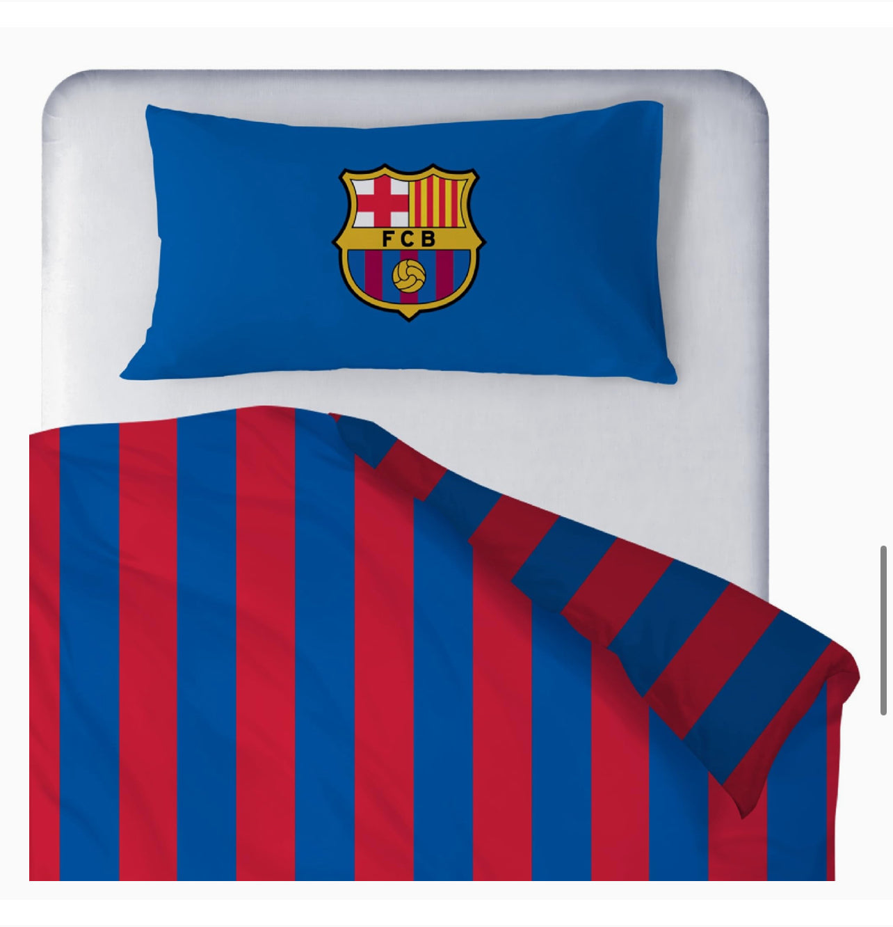 FC Barcelona Dekbedovertrek 240x220 Duurzaam Polykatoen Lits Jumeaux