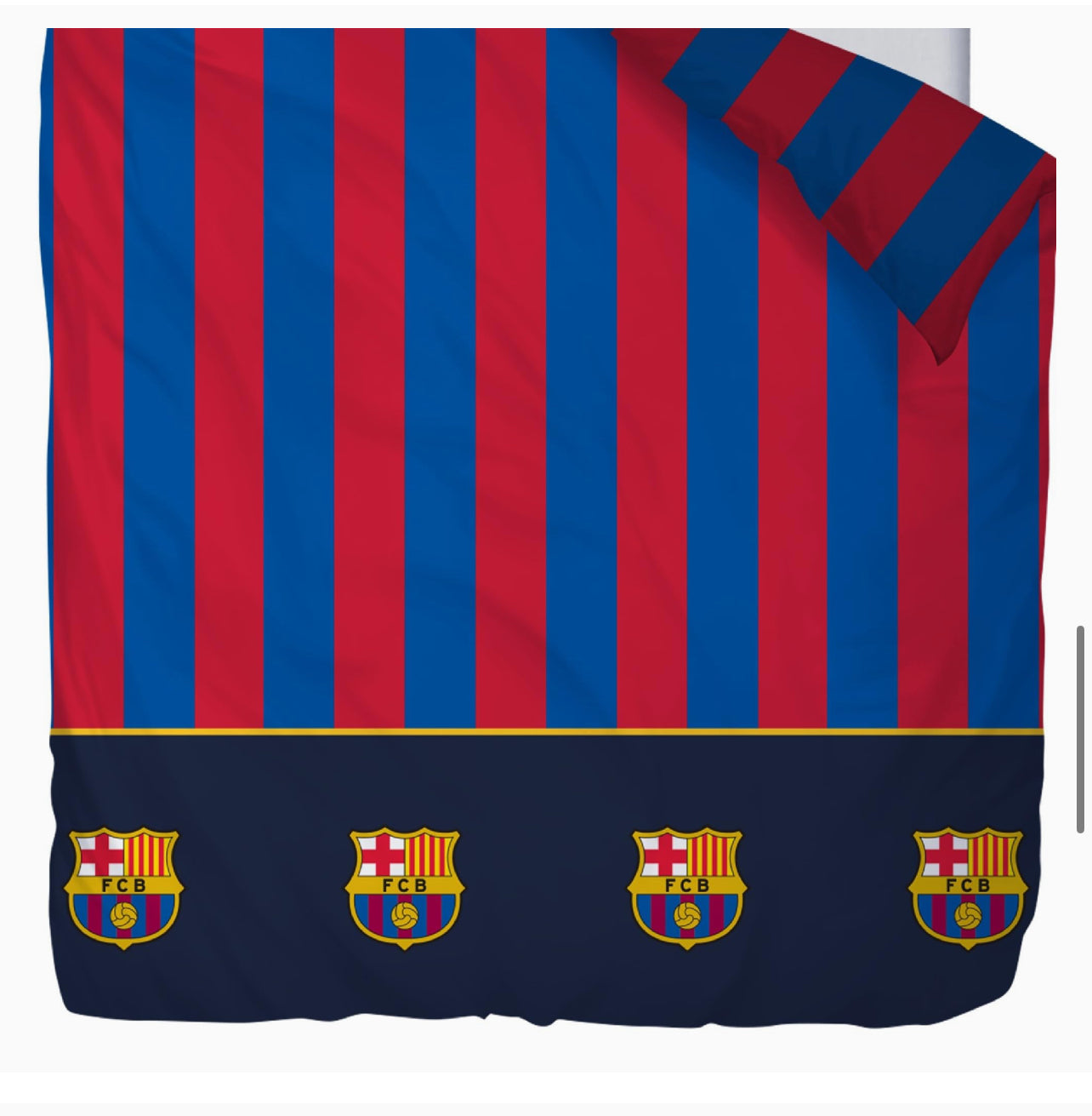 FC Barcelona Dekbedovertrek 240x220 Duurzaam Polykatoen Lits Jumeaux