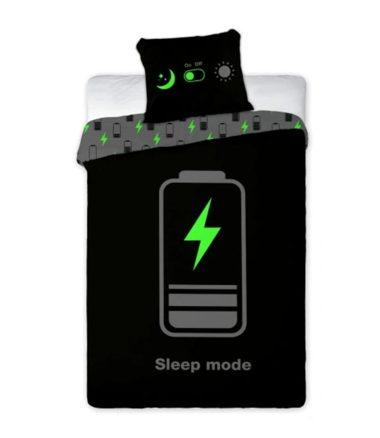 Game Sleep Mode Dekbedovertrek 140x200 GLOW in the Dark Duurzaam Katoen