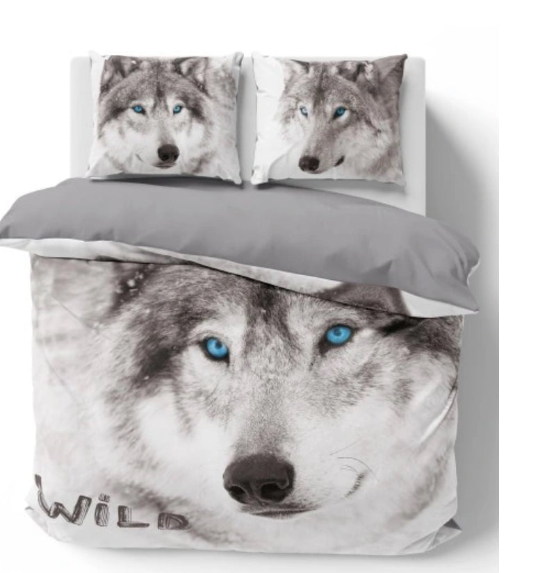 WOLF Dekbedovertrek Tweepersoons 220x200 Duurzaam Katoen 3D