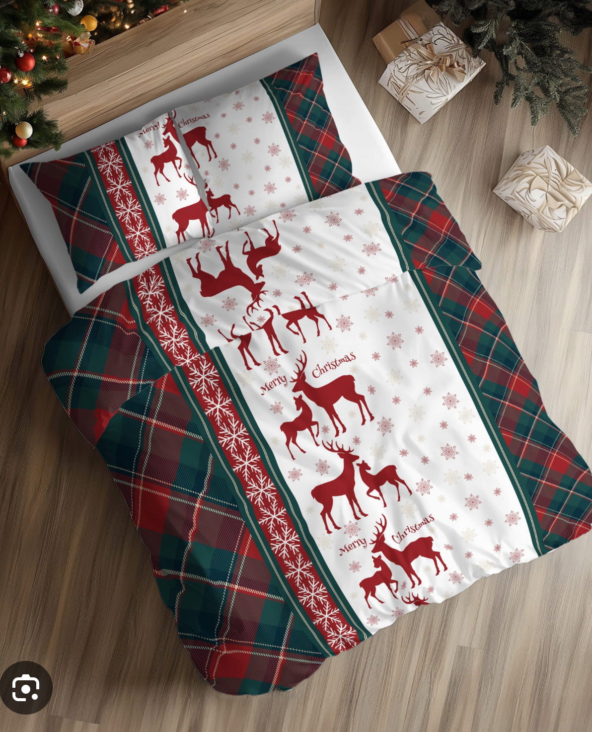 Kerst Dekbedovertrek 140x200 Flanel Duurzaam