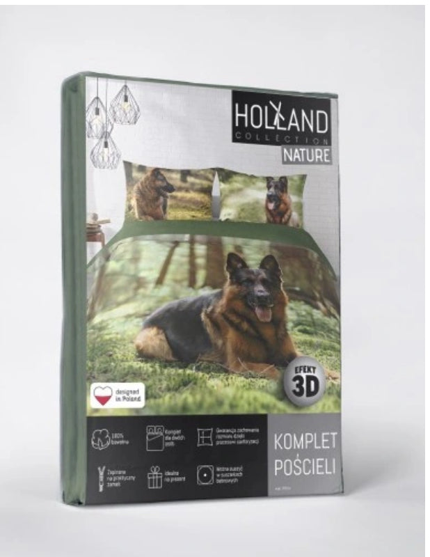 Hond Herder Dekbedovertrek Tweepersoons 220x200 2in1 Duurzaam 3D Effect