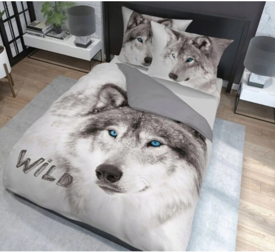 WOLF Dekbedovertrek Tweepersoons 220x200 Duurzaam Katoen 3D