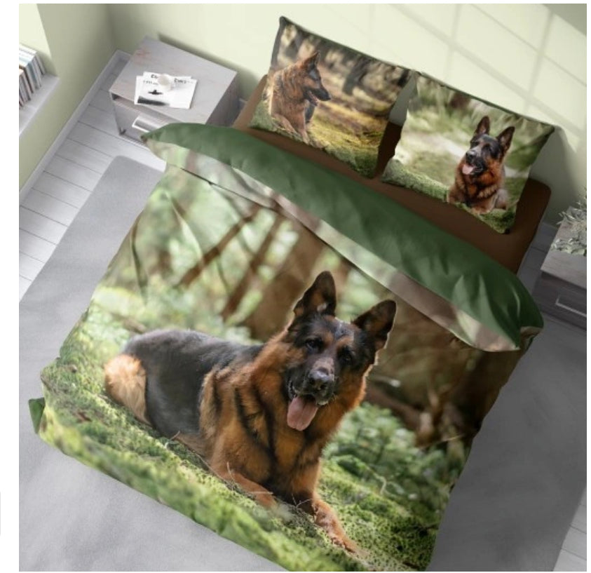 Hond Herder Dekbedovertrek Tweepersoons 220x200 2in1 Duurzaam 3D Effect