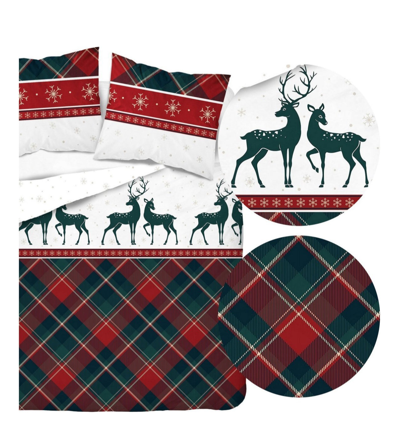 Kerst Dekbedovertrek 140x200 Flanel Duurzaam