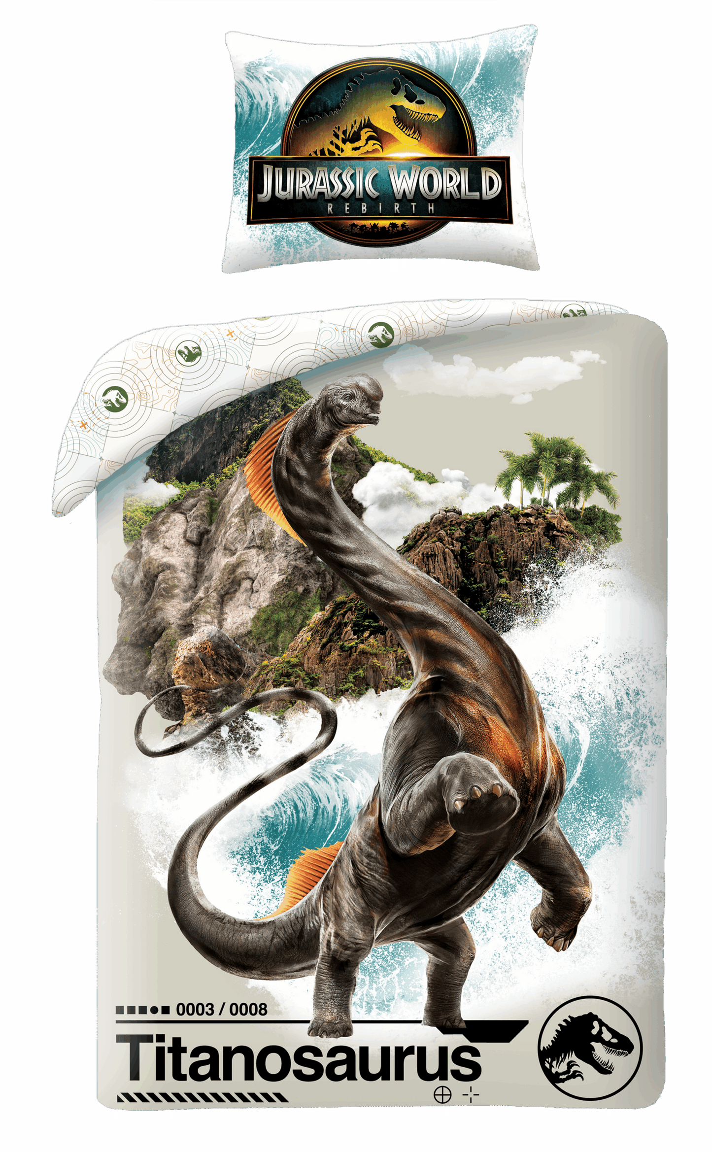 Jurassic World Dekbedovertrek 140x200 Dinosaurus Duurzaam polyester 2in1