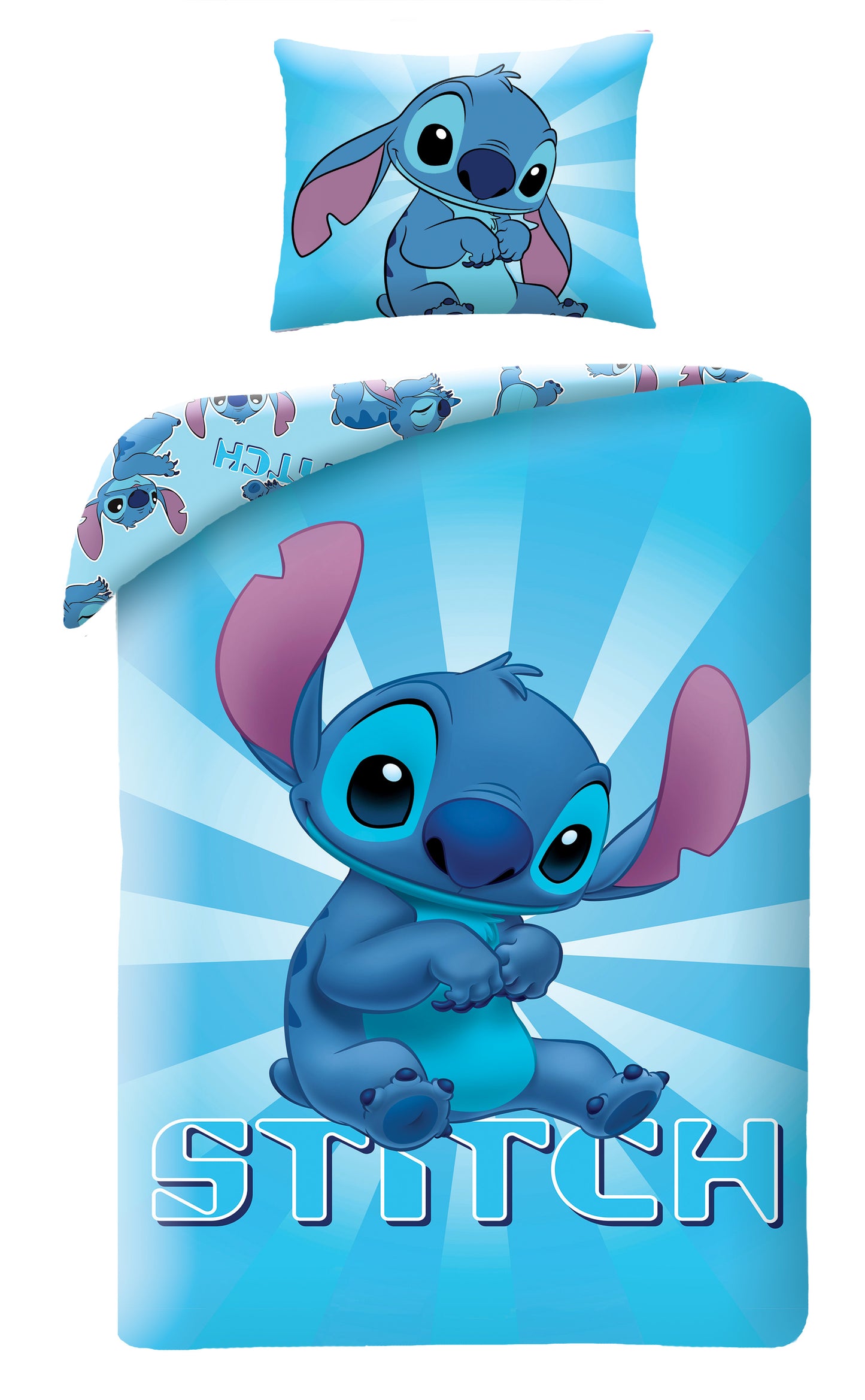 Disney Lilo Stitch Eenpersoons Dekbedovertrek 140x200 cm Katoen 2in1 Duurzaam
