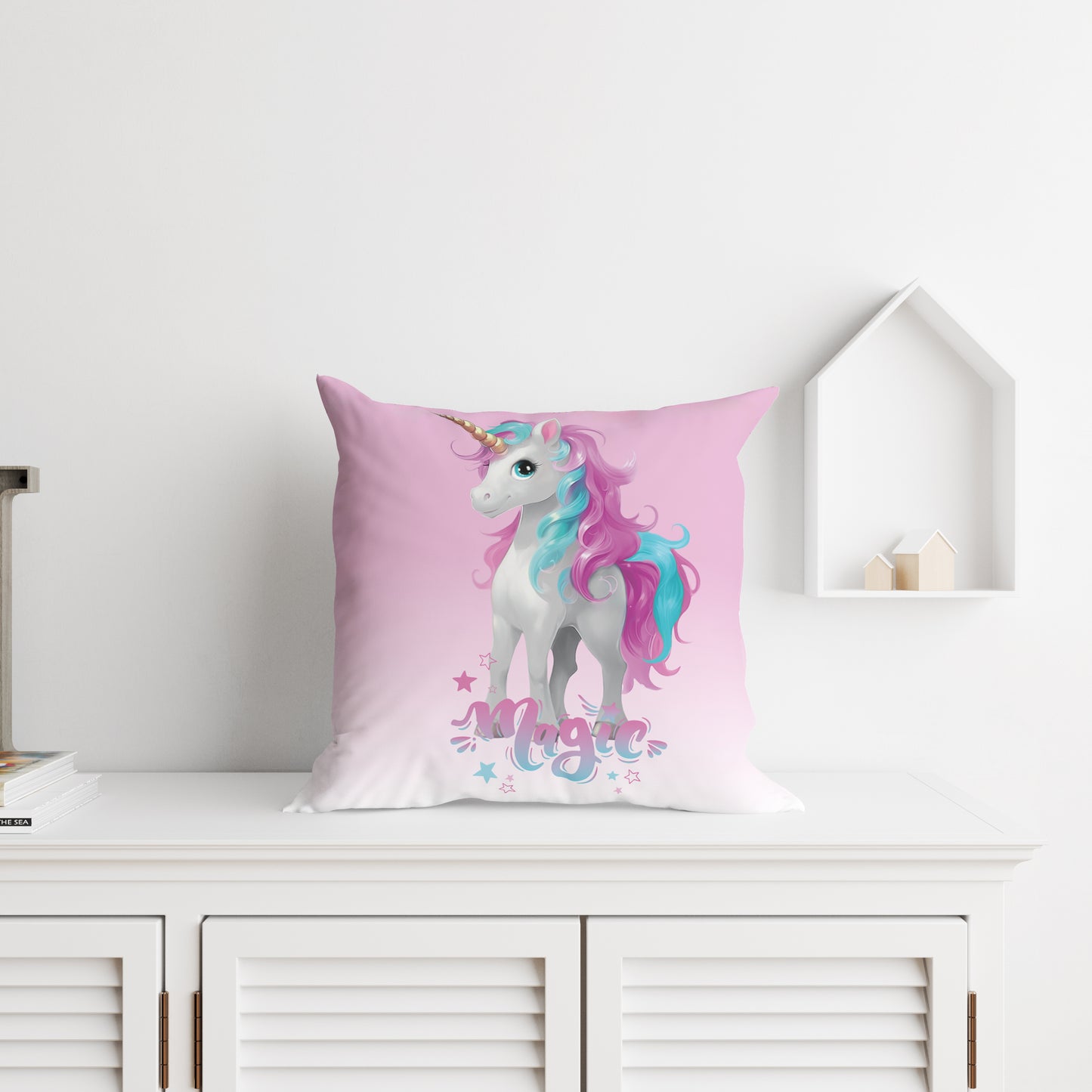 Unicorn Kussen 40x40cm inclusief kussen vulling 230grms