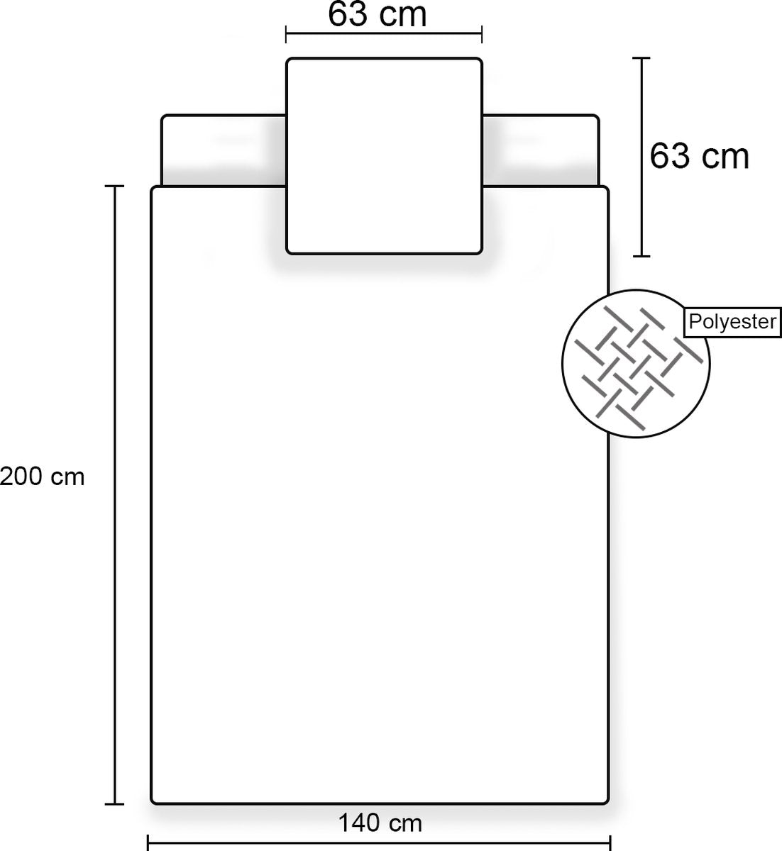 Rainbow Dekbedovertrek 140x200cm Duurzaam Polyester