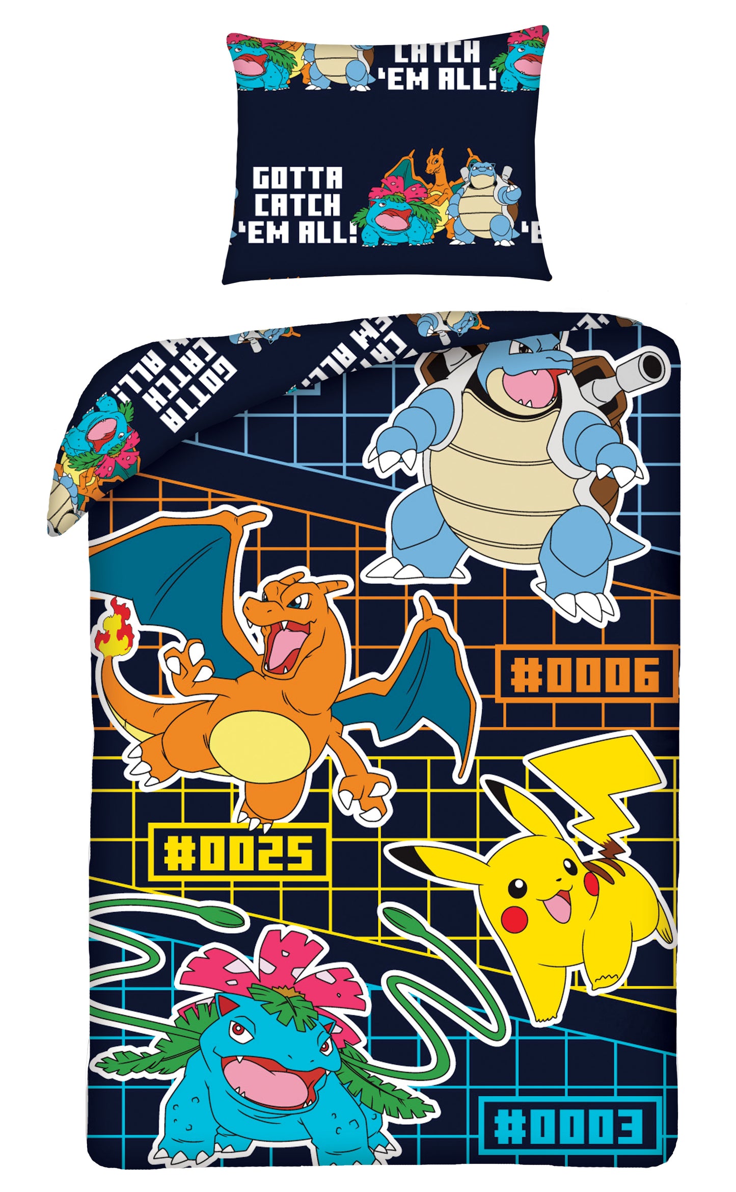 Pokemon Dekbedovertrek 140x200 2in1 Duurzaam Polyester