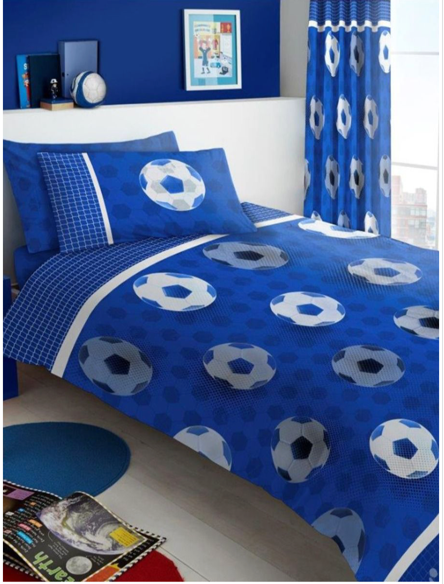 Voetbal Dekbedovertrek 135x200 Polykatoen Kussensloop 50x75