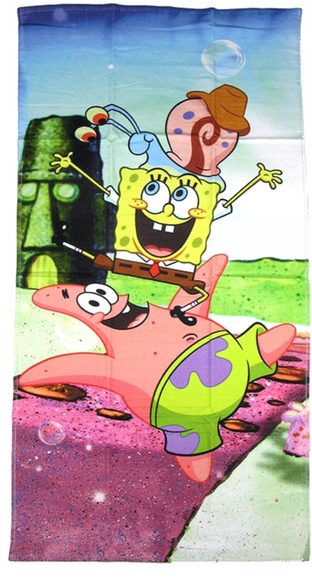 SpongeBob Handdoek 70x140 Duurzaam Katoen