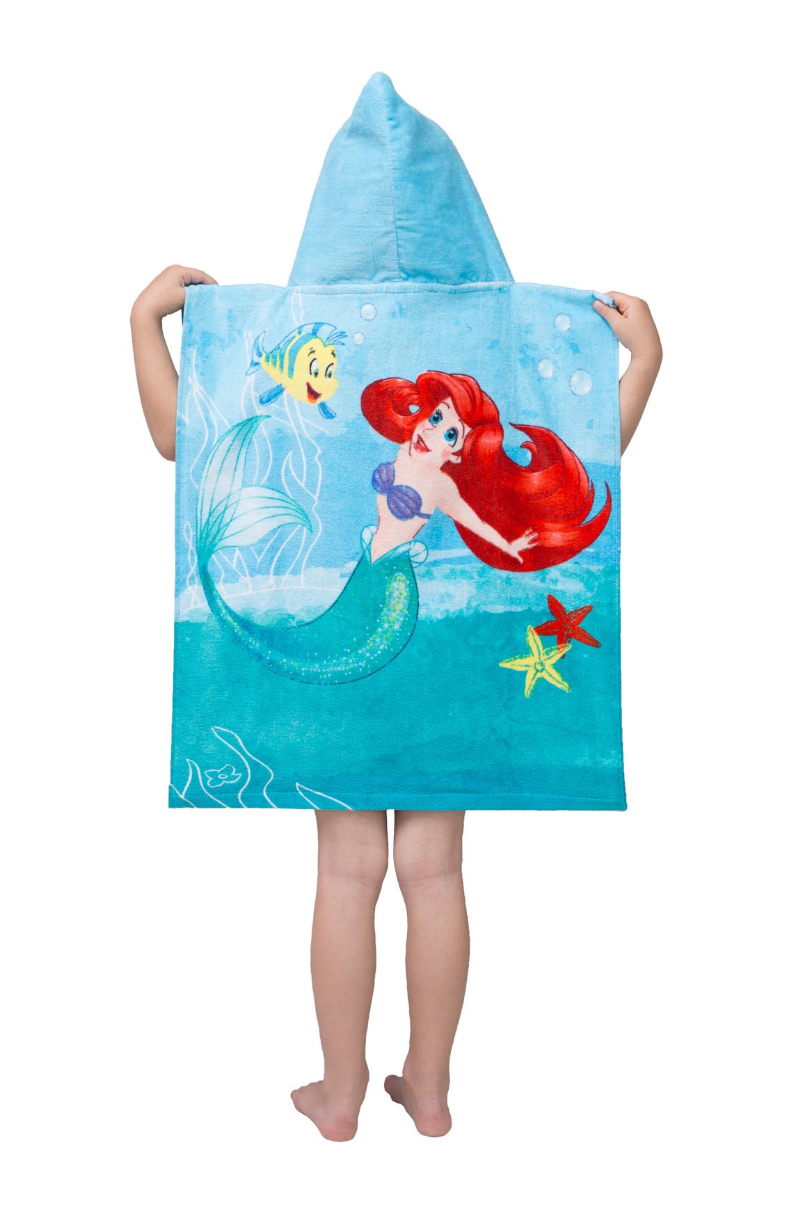 Disney Ariel De kleine Zeemeermin poncho 55x115 Duurzaam Katoen