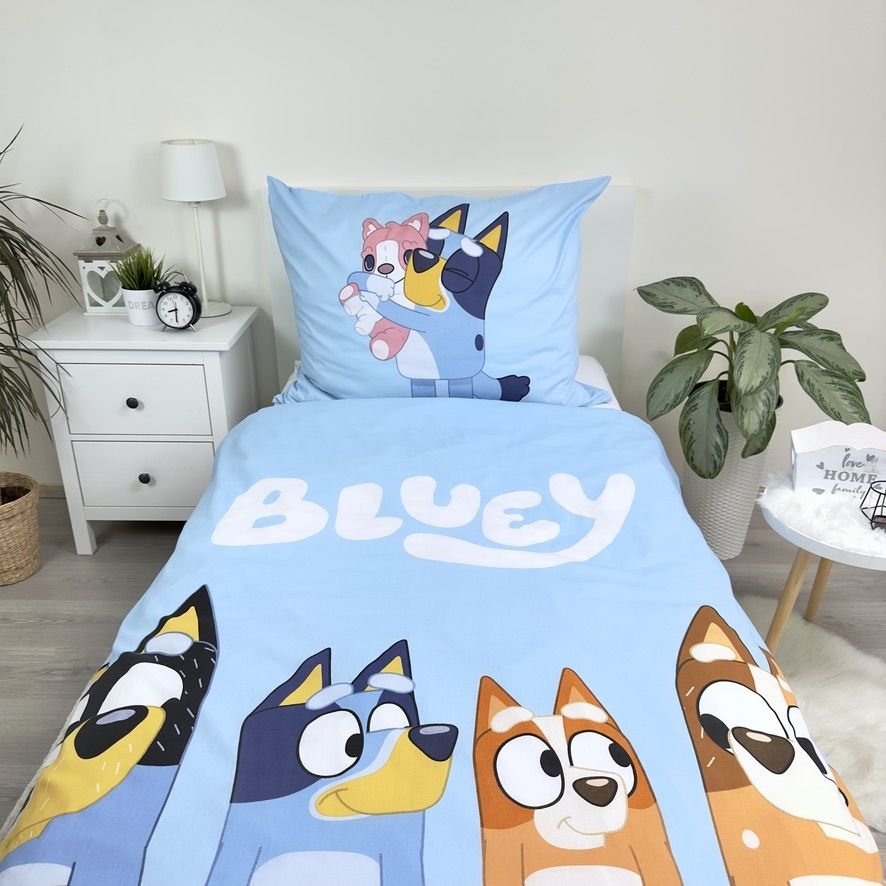 Bluey Dekbedovertrek 140x200 Katoen 2in1 Duurzaam Katoen