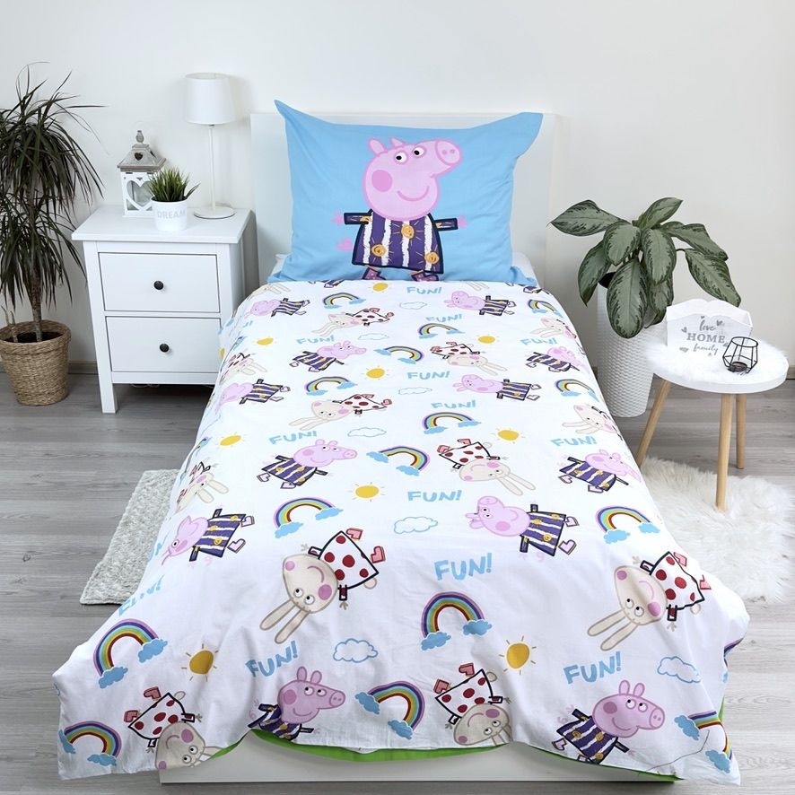 Peppa Pig Dekbedovertrek 140x200 Duurzaam Glowing