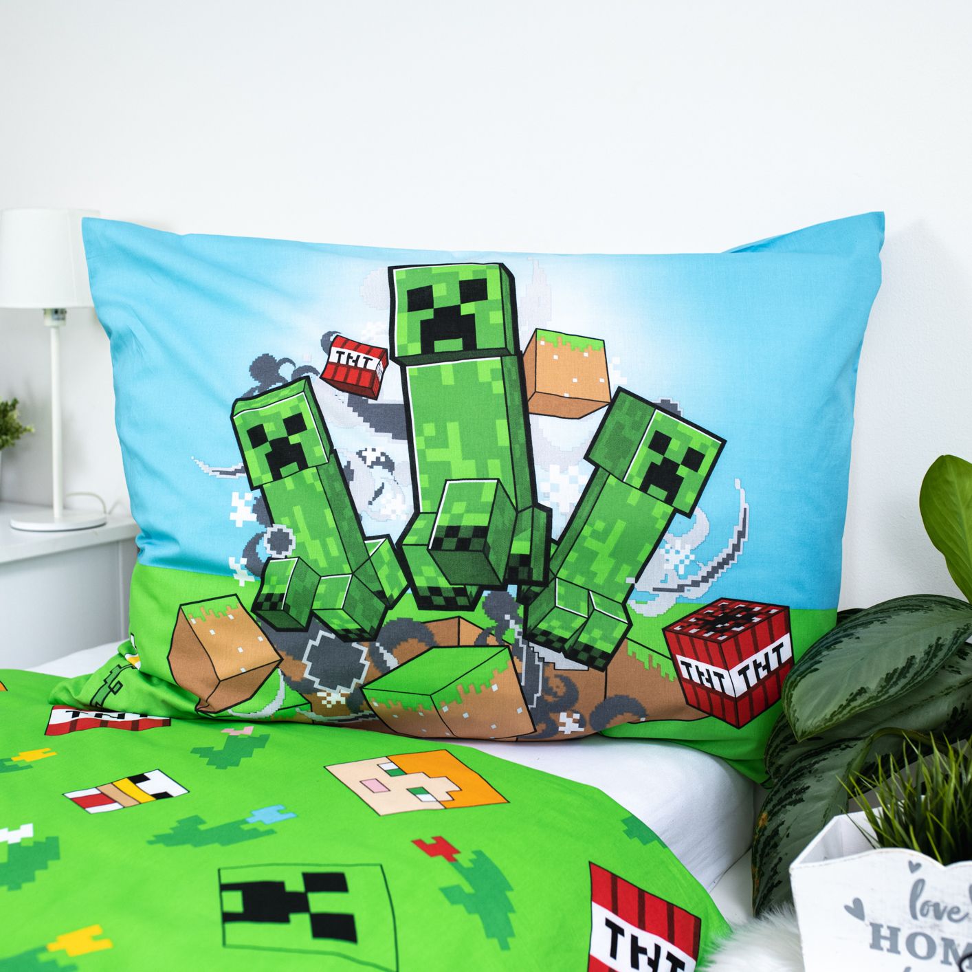 Minecraft Dekbedovertrek duurzaam Outdoor Mobs