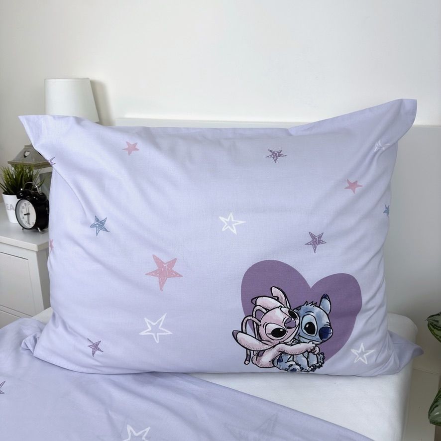 Disney Lilo Stitch Eenpersoons Dekbedovertrek 140x200 cm Katoen 2in1 Duurzaam