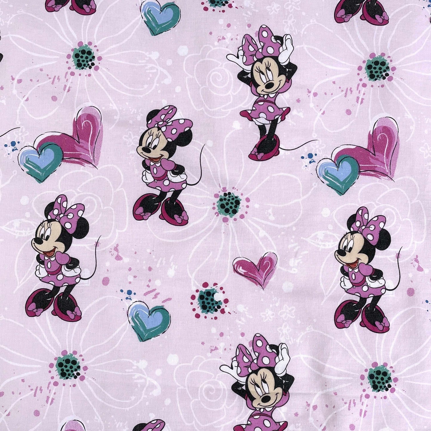 Disney Minnie Mouse 160 x 200 Dekbedovertrek Flowers