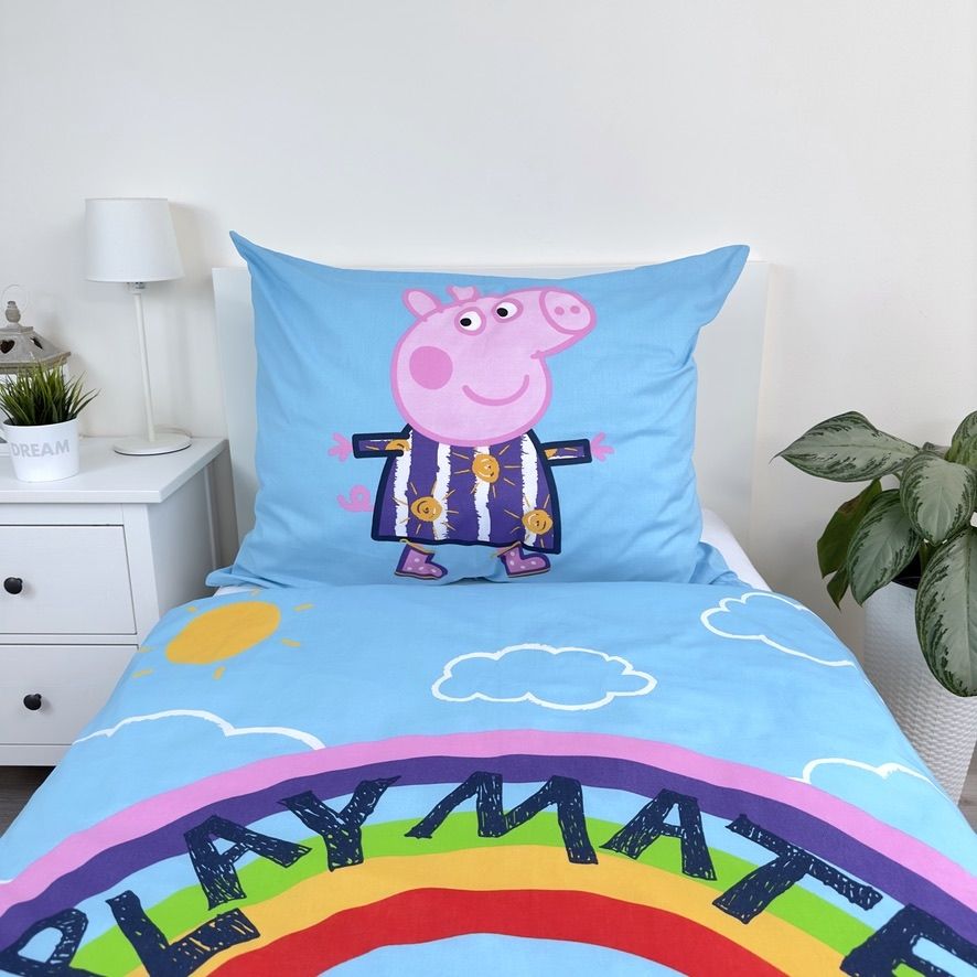 Peppa Pig Dekbedovertrek 140x200 Duurzaam Glowing