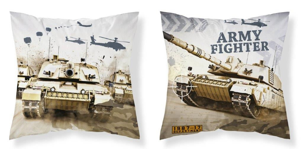 Army Fighter Sierkussen Tank kussen 40x40cm incl vulling