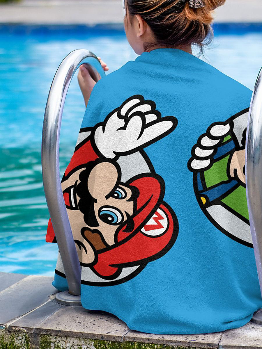 Super Mario Luigi Handdoek Badlaken 70x140 Duurzaam