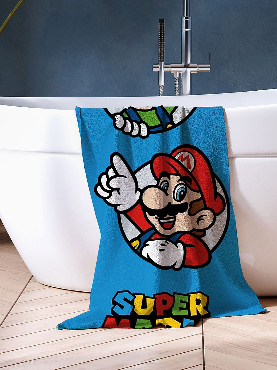 Super Mario Luigi Handdoek Badlaken 70x140 Duurzaam