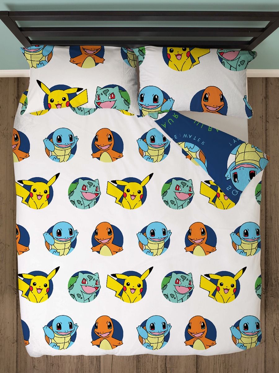 Pokemon Dekbedovertrek 200x200 2in1 Duurzaam Polykatoen
