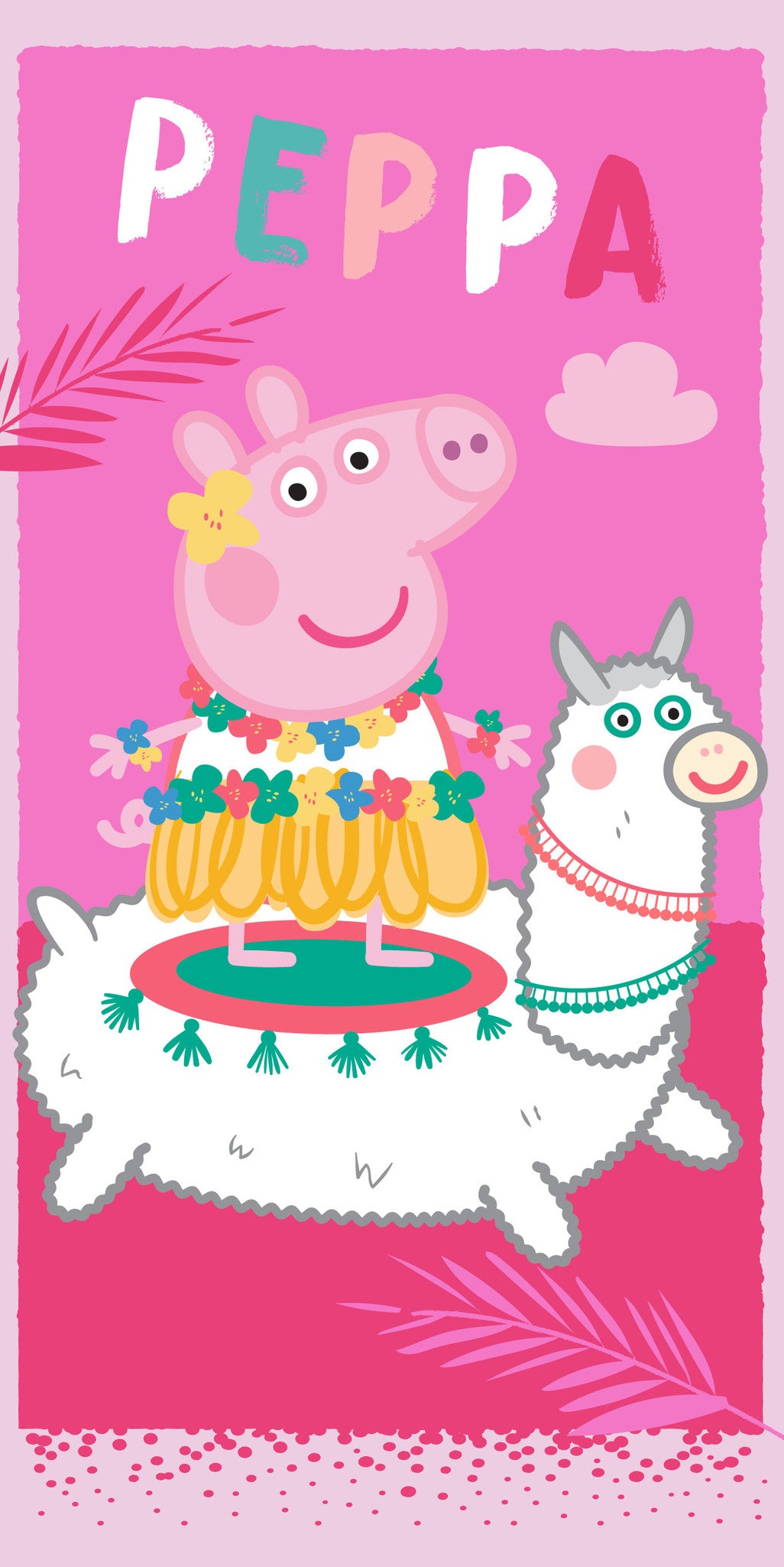 Peppa Pig Handdoek 70x140 Katoen Lama