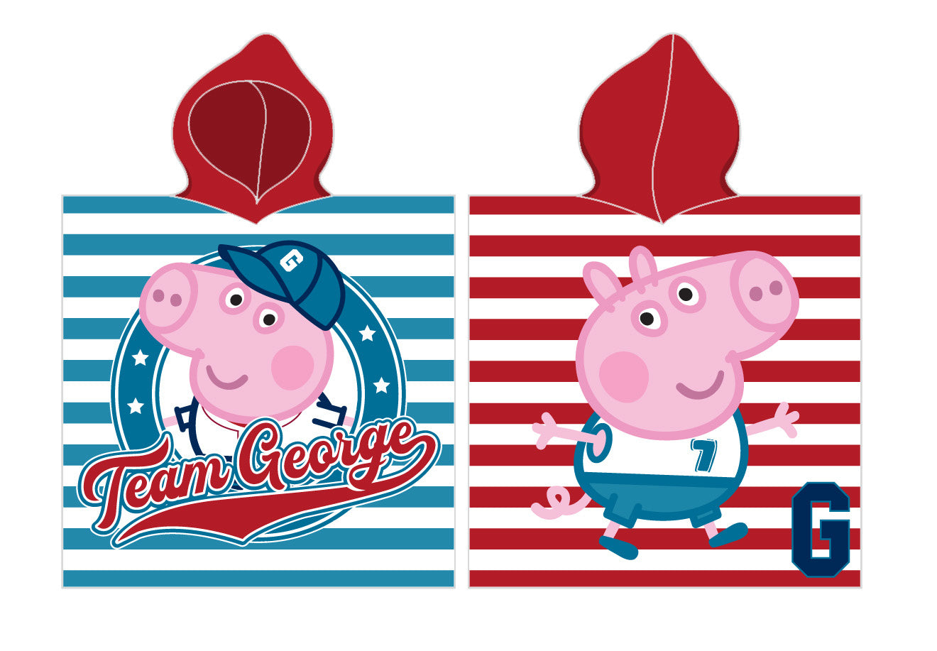Peppa Pig Poncho Team George 50x115 Katoen Duurzaam